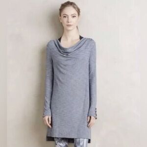 Anthropologie Pure + Good Womens Cowled Jersey Tunic Top Dress